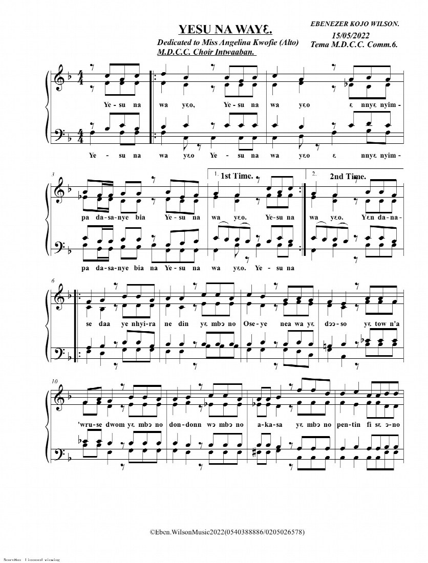 First-page preview of Yesu na waye