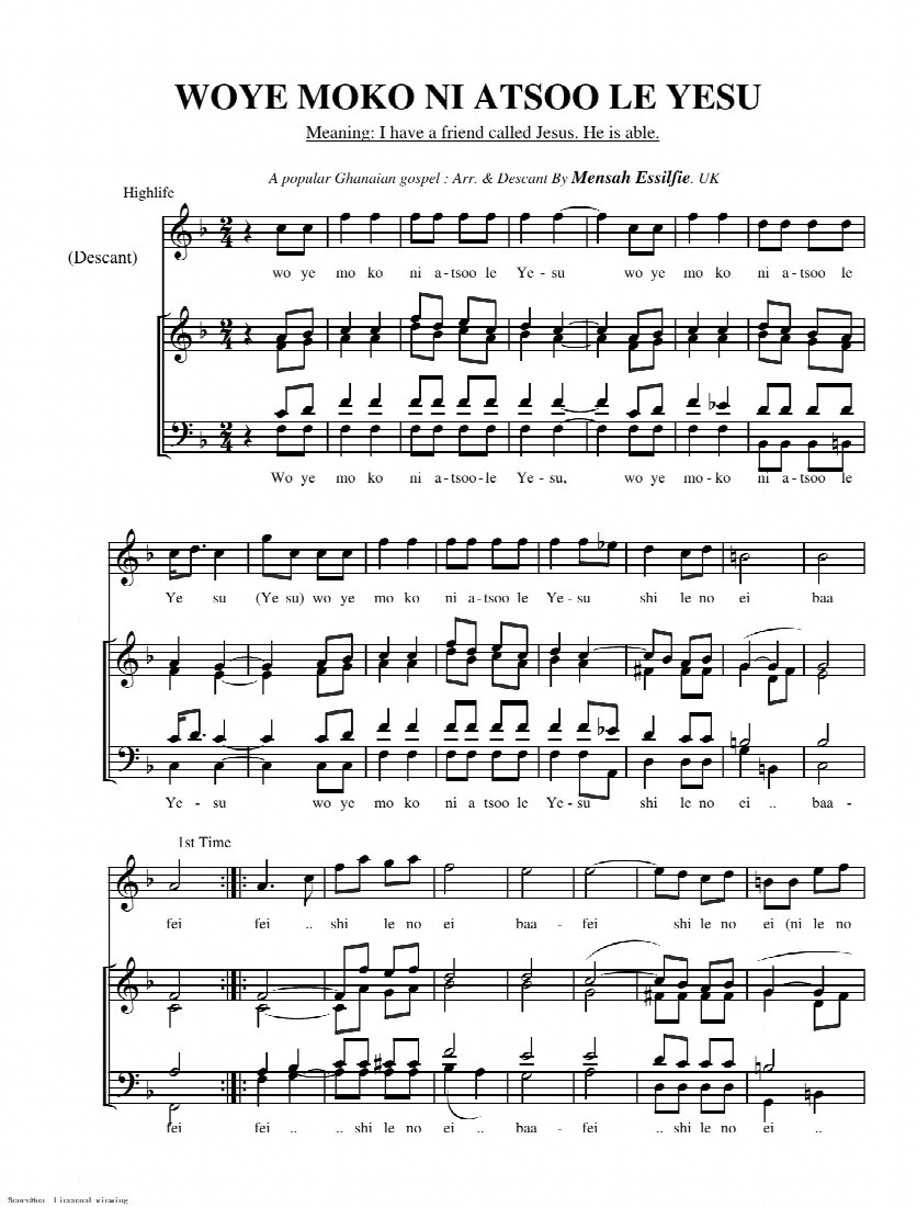 First-page preview of Woye moko ne atso le Yesu