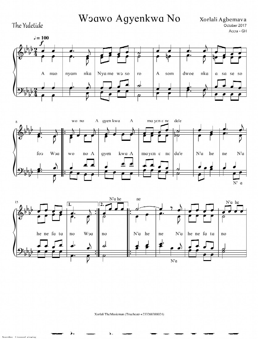First-page preview of Woawo Agyenkwa no