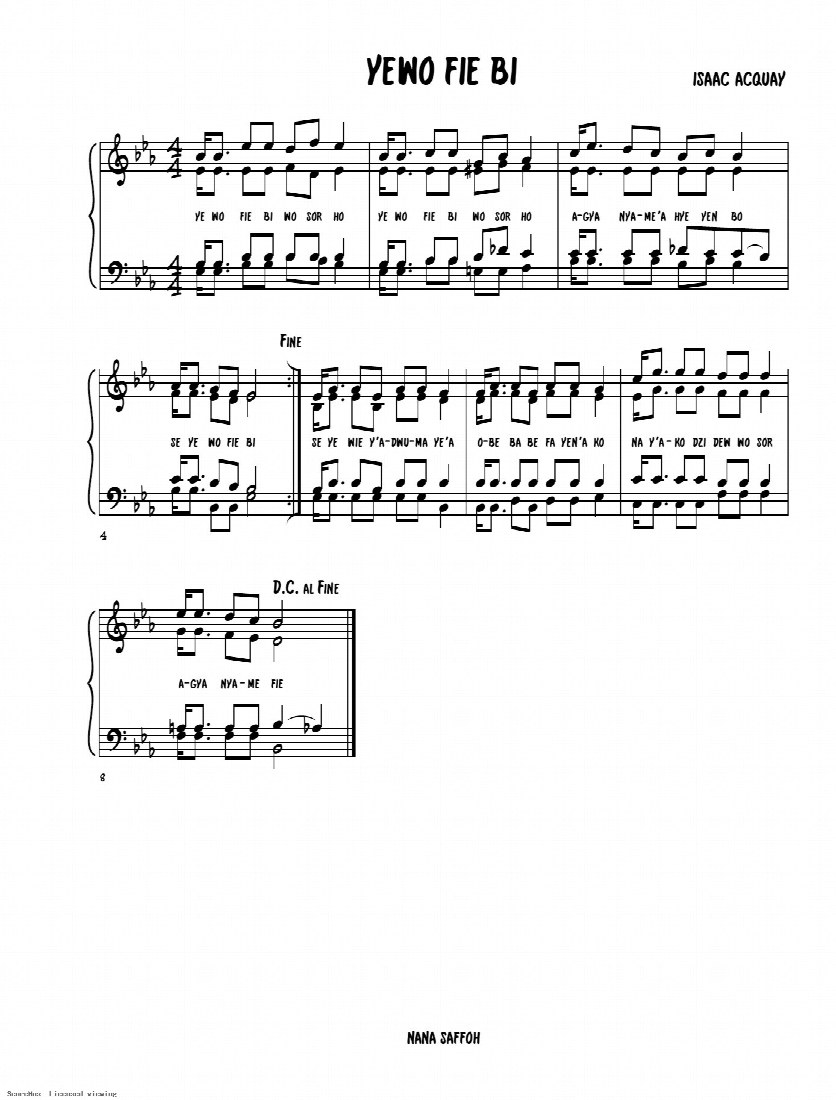 First-page preview of Yewo Fie Bi