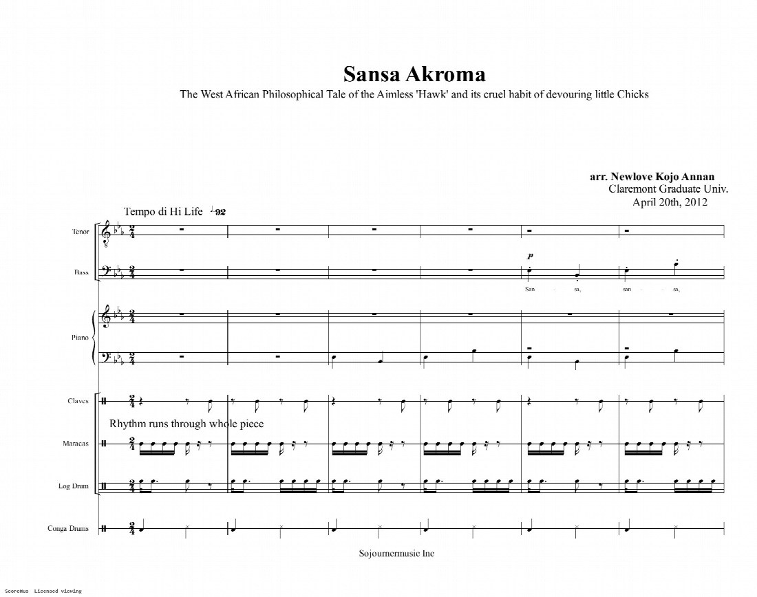 First-page preview of Sansa Akroma
