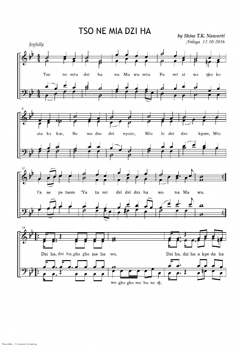 First-page preview of TSO NE MIA DZI HA