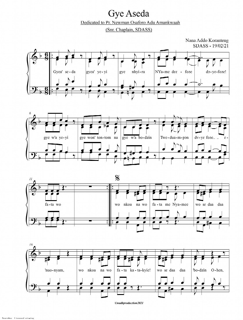 First-page preview of Gye Aseda